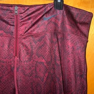 Nike Red Patterned Leggings